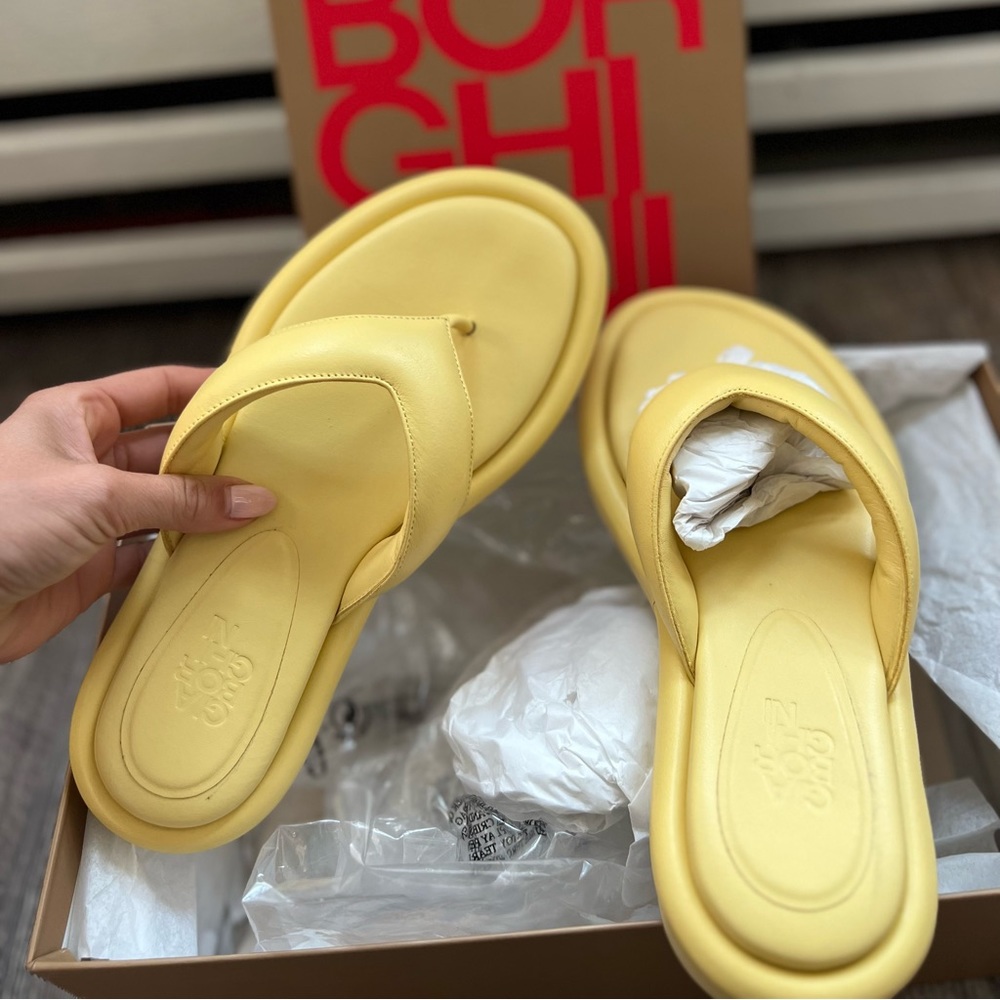Gia Borghini Butter 🧈 yellow sandals size 6,5 US or 36,5 EU . Brand new